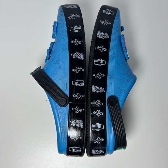 Crocs SpongeBob SquarePants & friends Mens 11 off Court Clogs Blue jibbitz